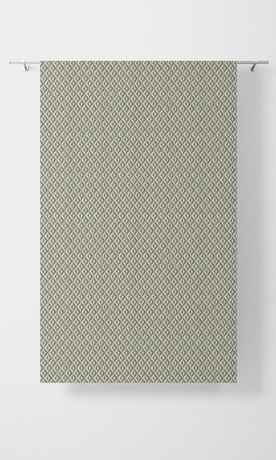 Geometric Print Home Textile Fabric Material By the Metre (Green/ White)