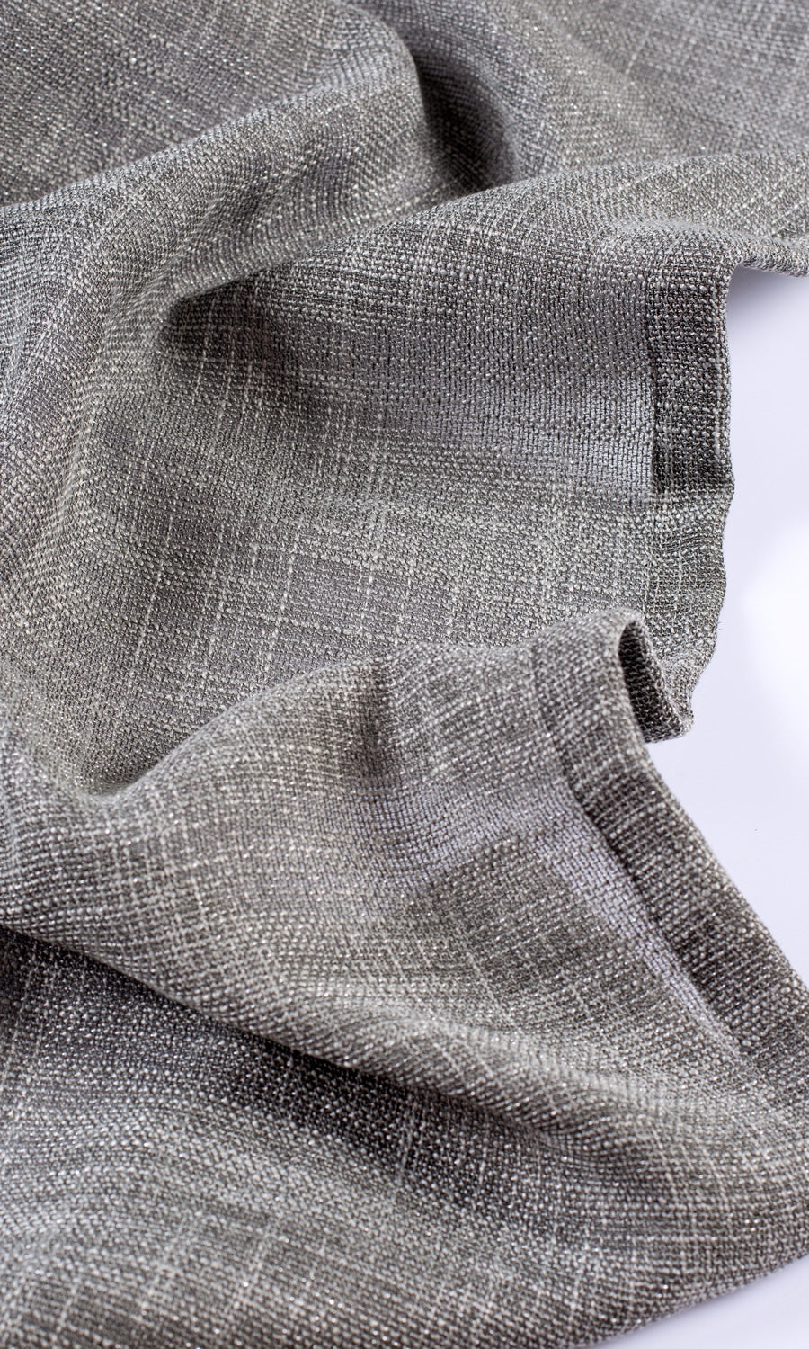 Textured Sheer Home Textile Fabric Material By the Yard (Stone Gray)