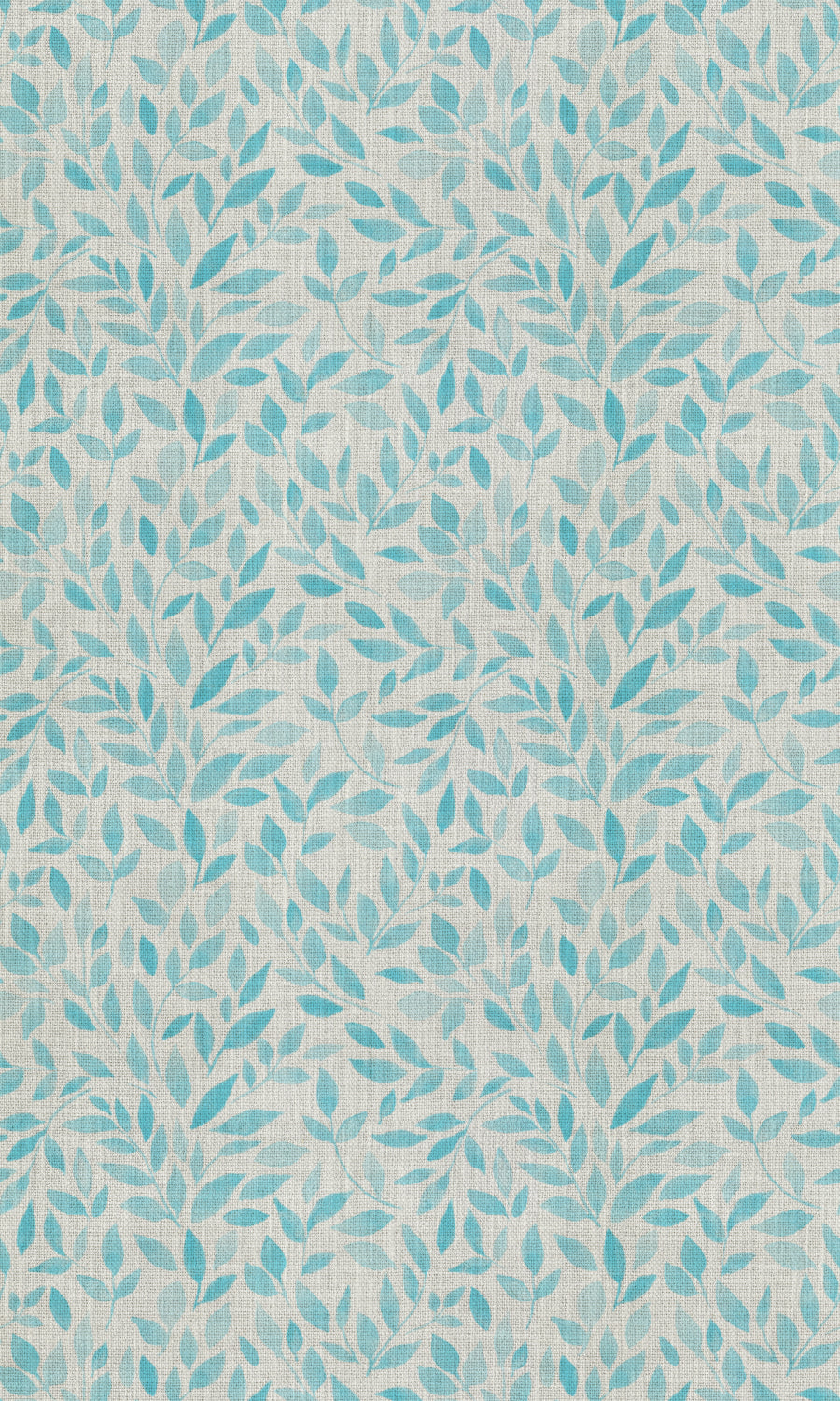 Botanical Print Fabric Material By the Metre (Eggshell White/ Blue)