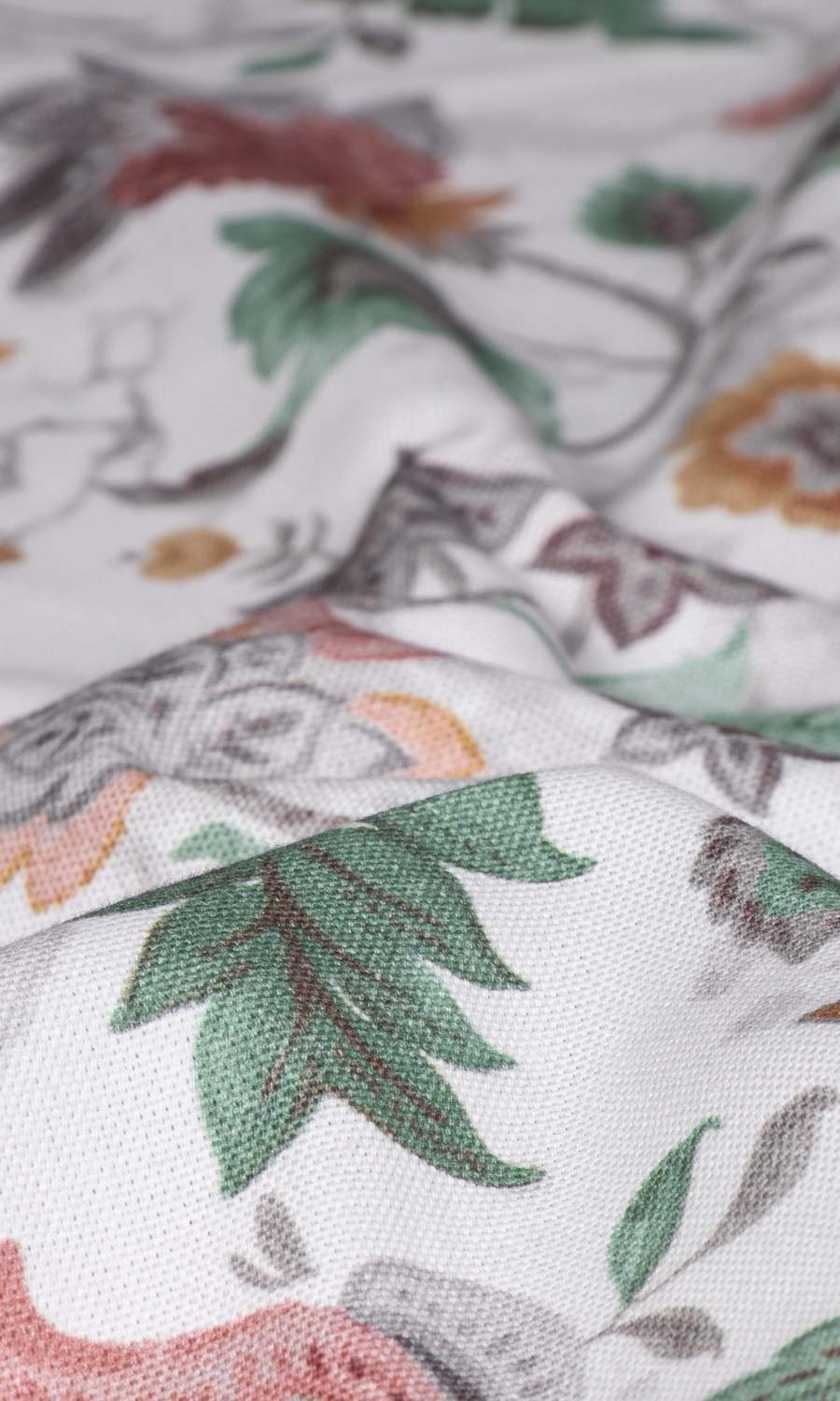 Floral Cotton Home Textile Fabric Material By the Yard (Red/ Pink/ Green)