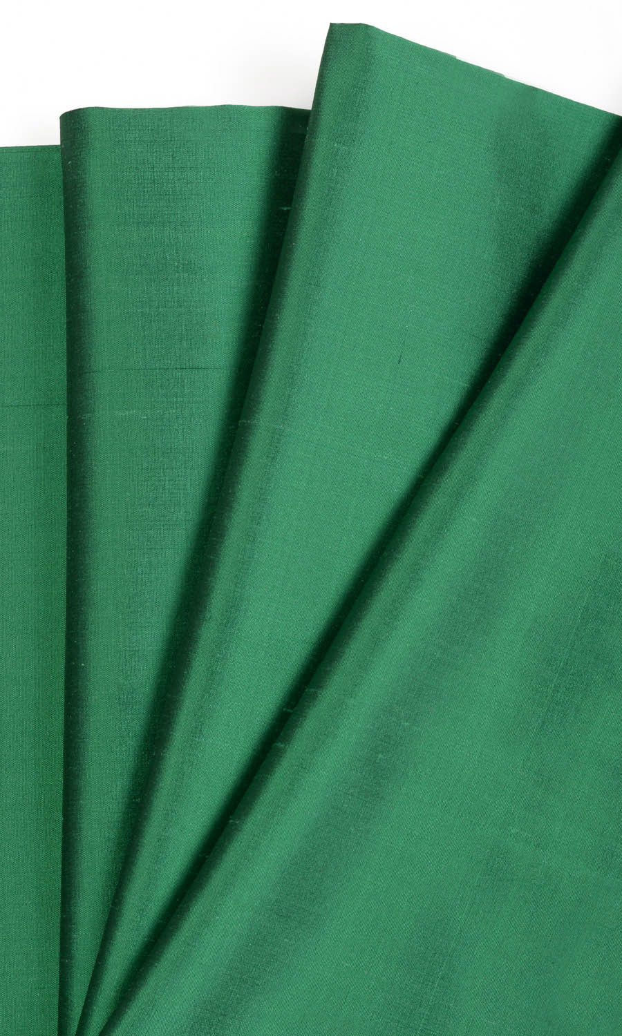 Shantung Silk Fabric Material By the Yard (Emerald Green)