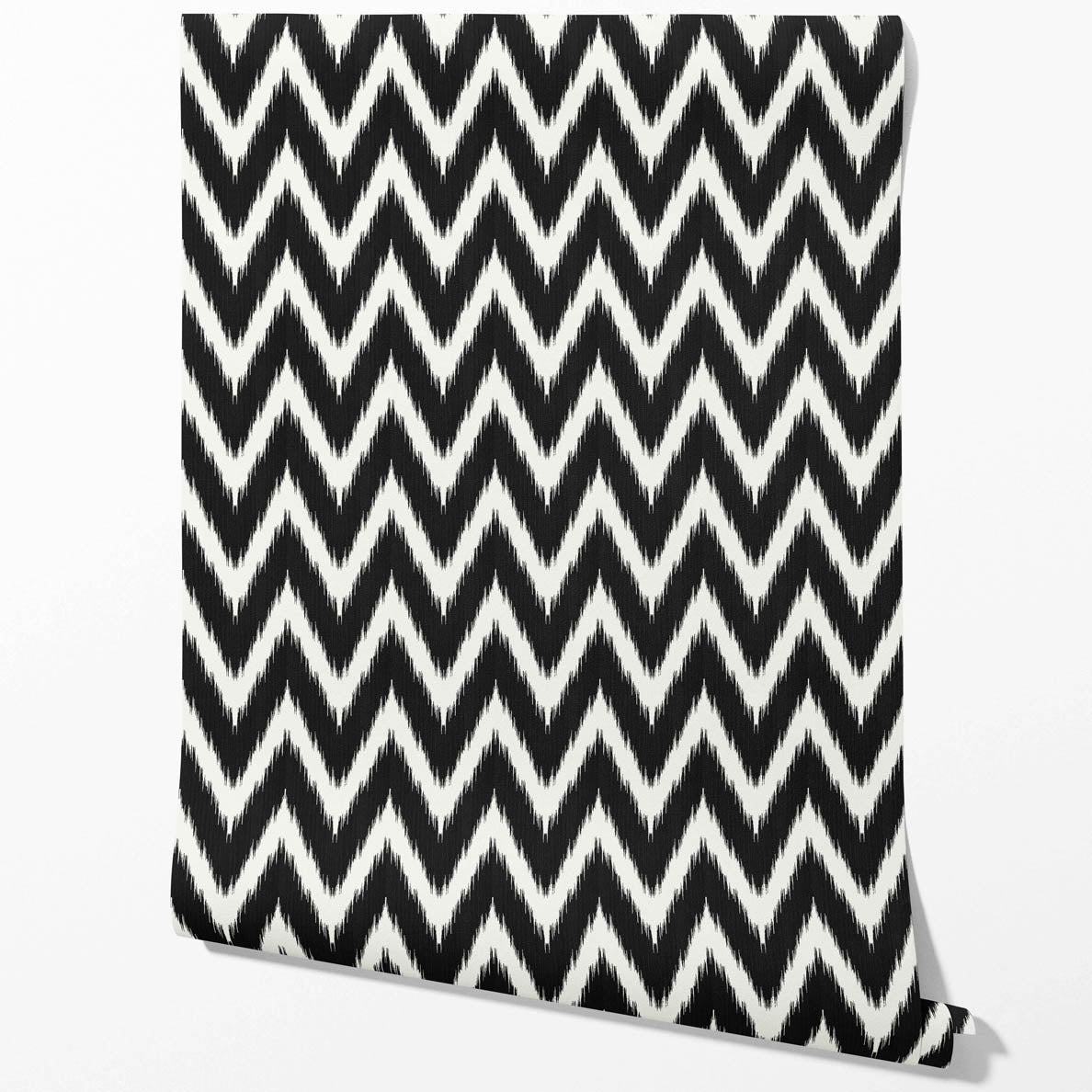 Neutral Chevron/ Zigzag Geometric Kitchen Wallpaper (Black/ White)