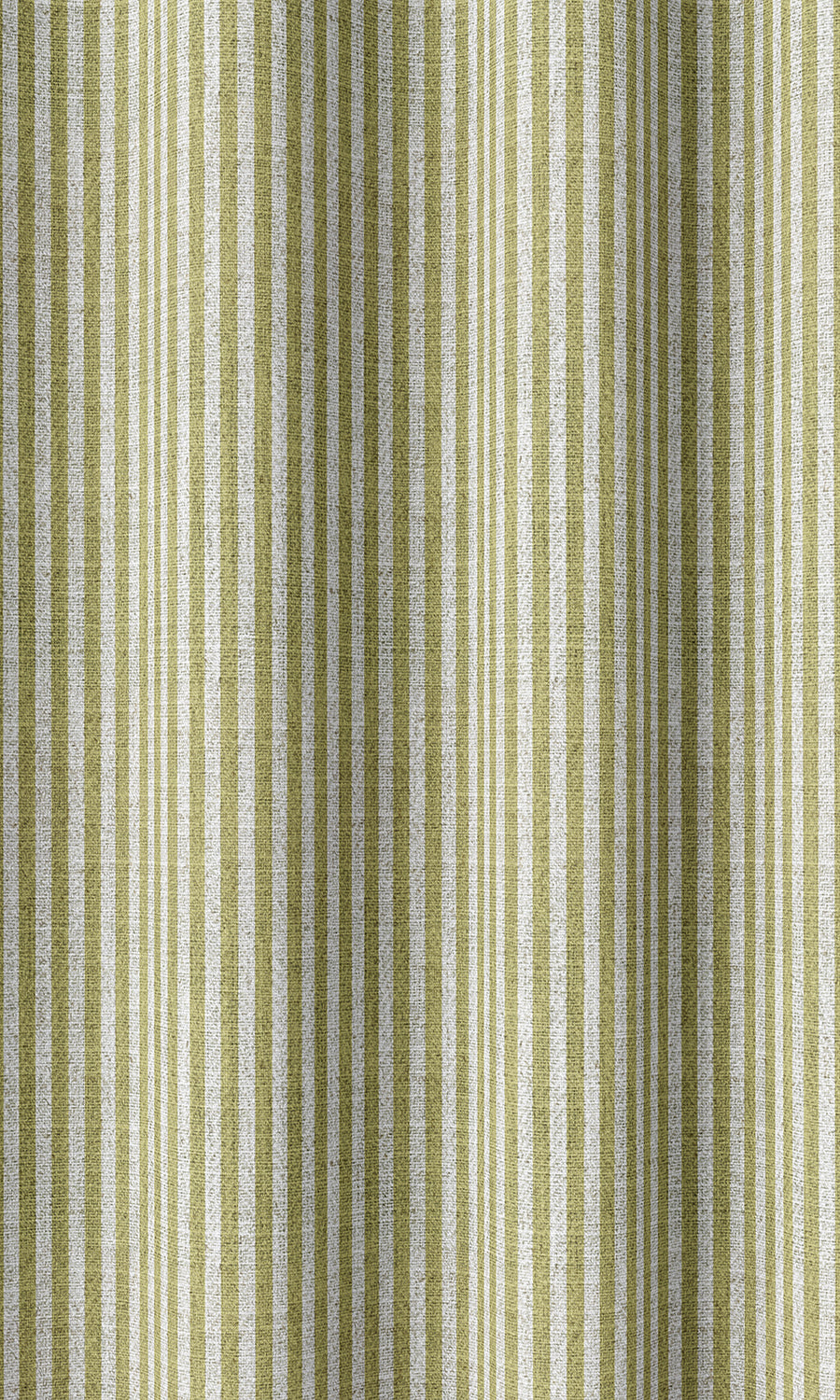 Striped Home Décor Fabric By the Yard (Green/ White)