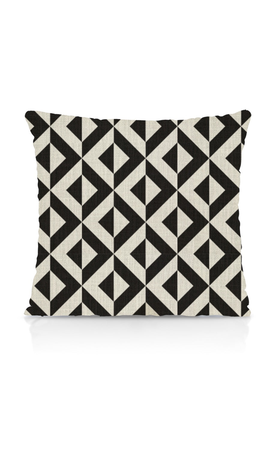 Geometrical Print Home Textile Fabric Material Sample (Black/ Ivory)