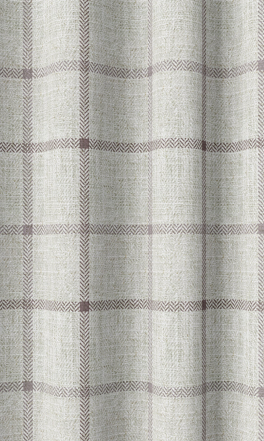 Check Patterned Home Décor Fabric By the Yard (Oatmeal White)