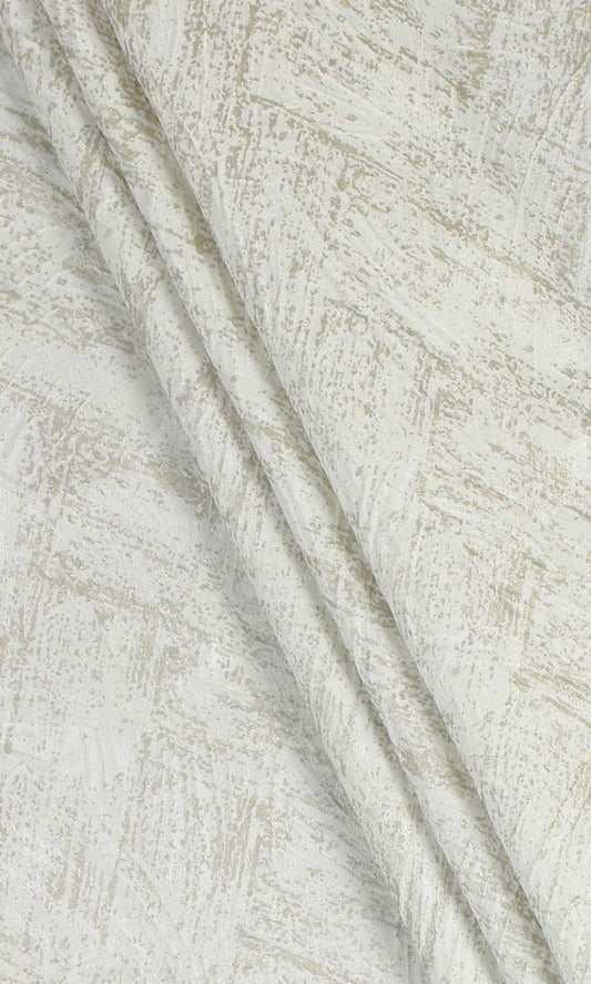 Patterned Poly-Cotton Home Décor Fabric By the Yard (Pale Beige/ Cream)