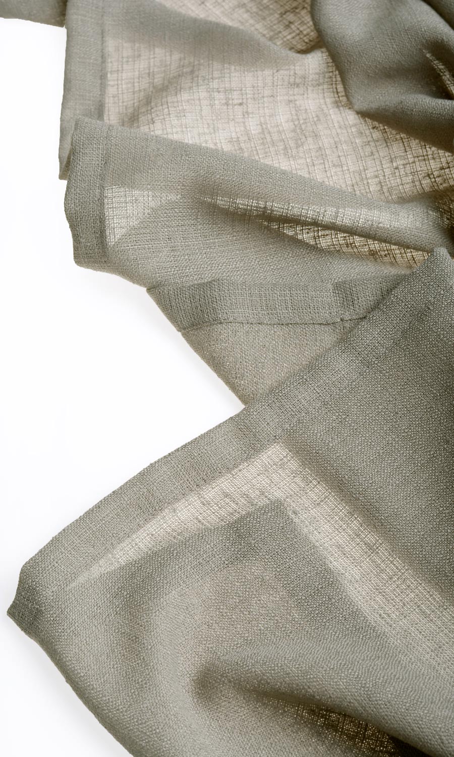 Sheer Window Treatments Fabric By the Yard (Taupe Grey)