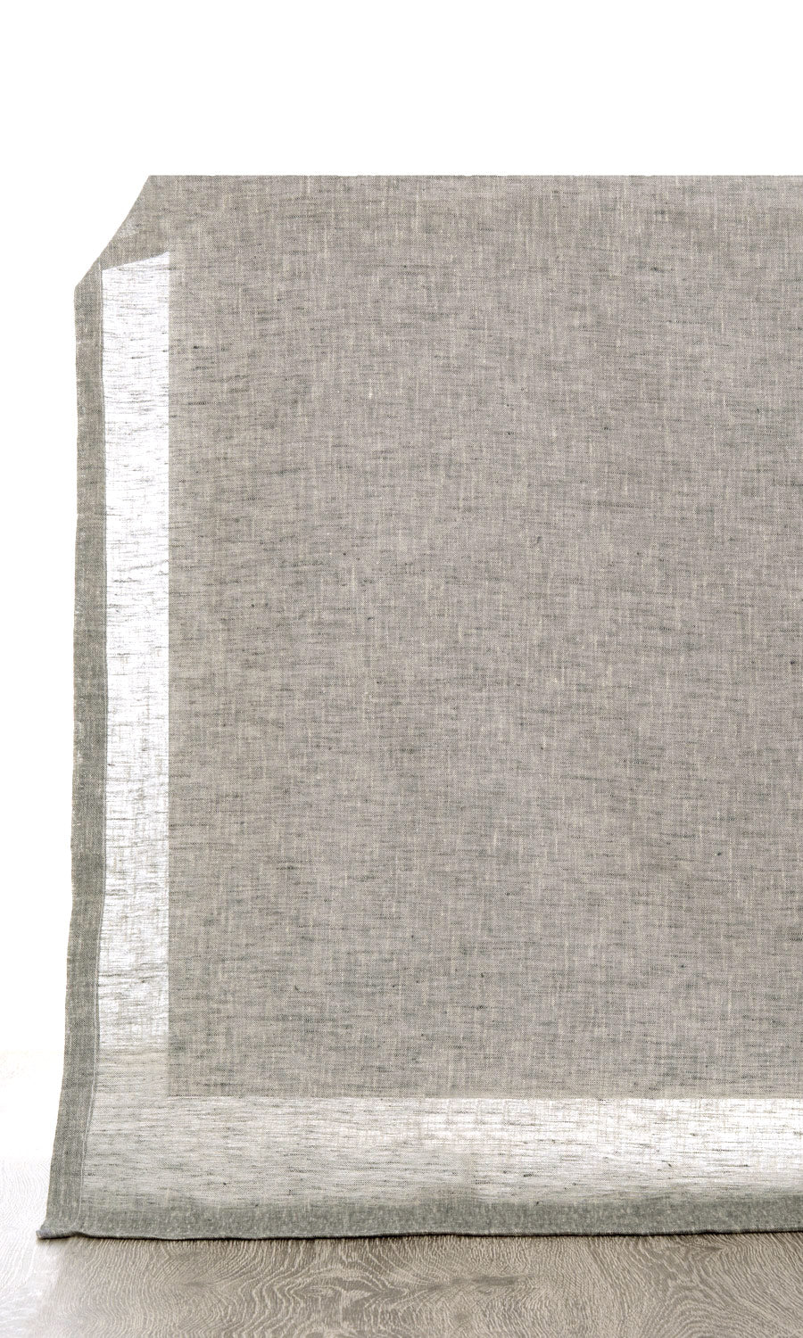 Sheer Linen Free Fabric Material Sample (Grey)
