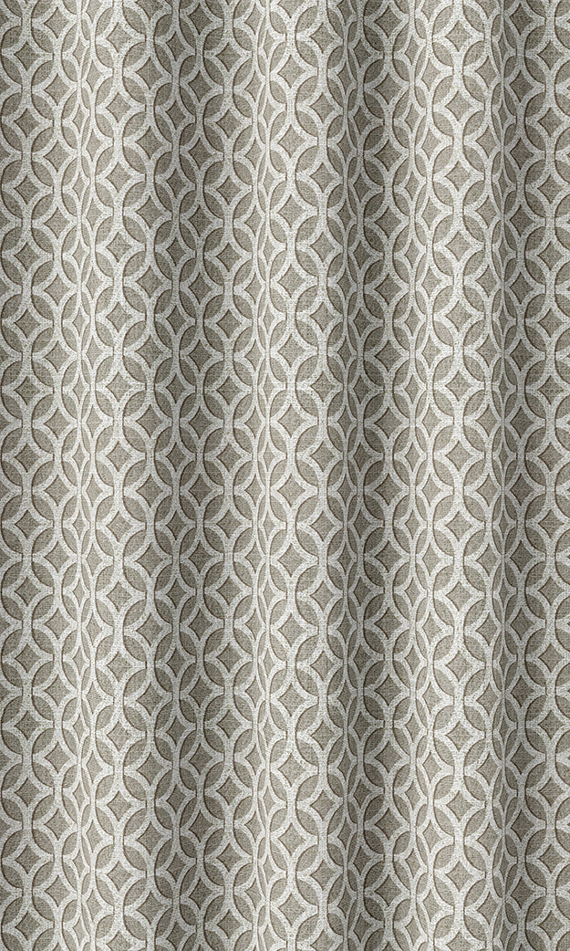Geometric Print Home Textile Fabric Material By the Metre (Warm Grey)