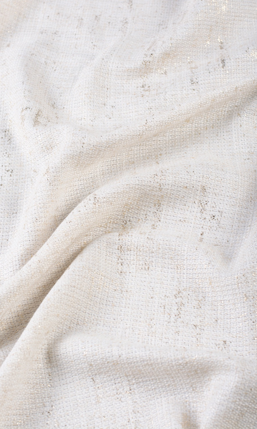 Metallic Accents Home Textile Fabric Material By the Yard (Cream/ Golden)