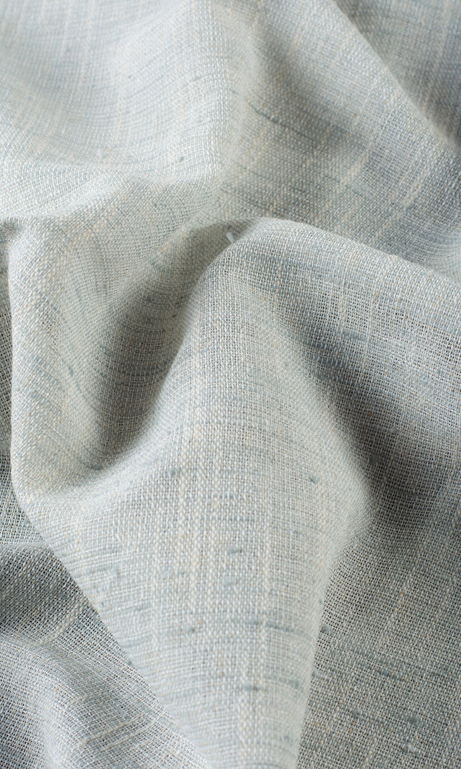 Semi-Sheer Linen Texture Fabric Material By the Yard (Aqua Blue)