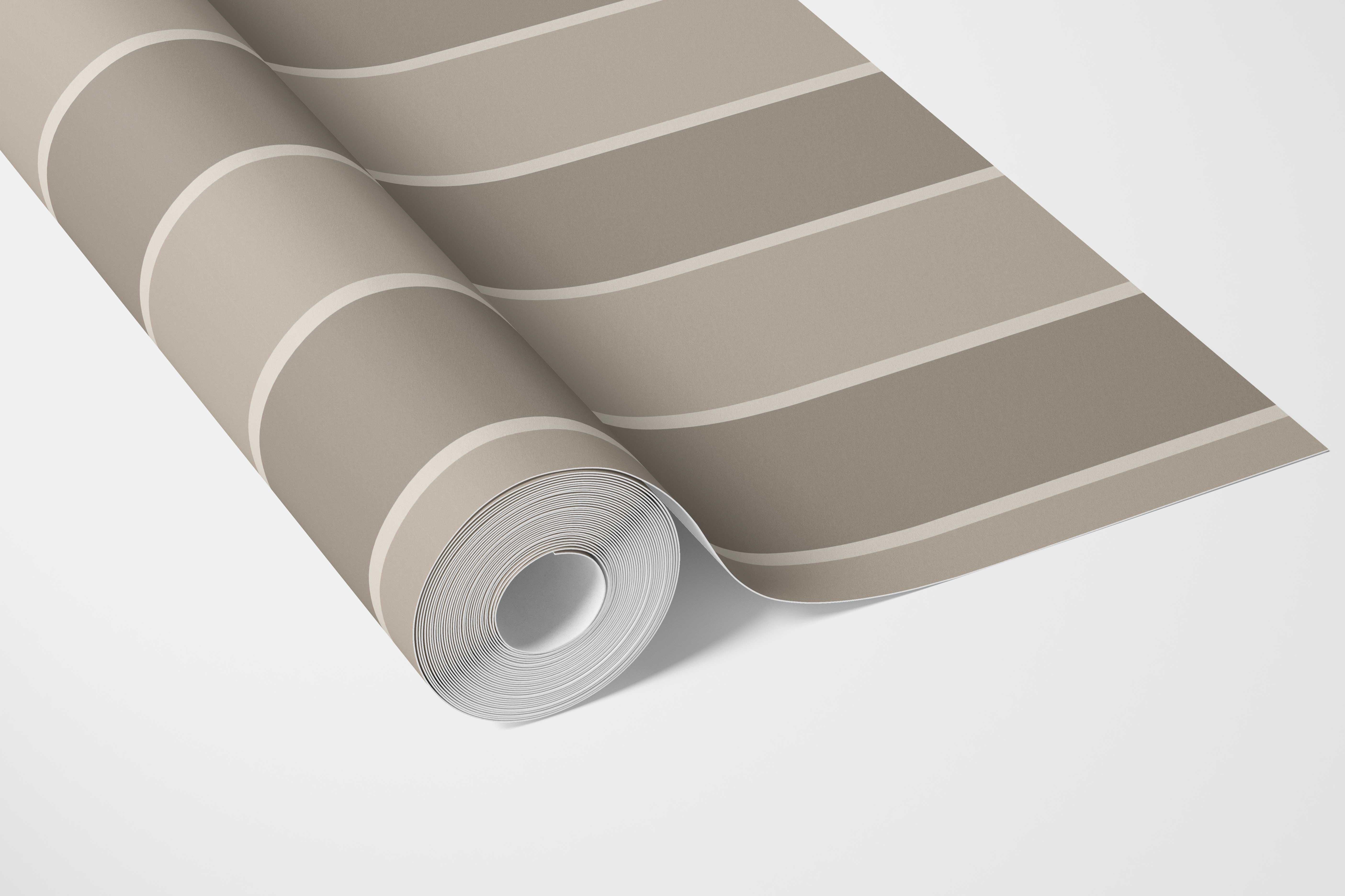 Neutral Geometric Striped Nursery Wallpaper Sample (Taupe Gray/ Brown)
