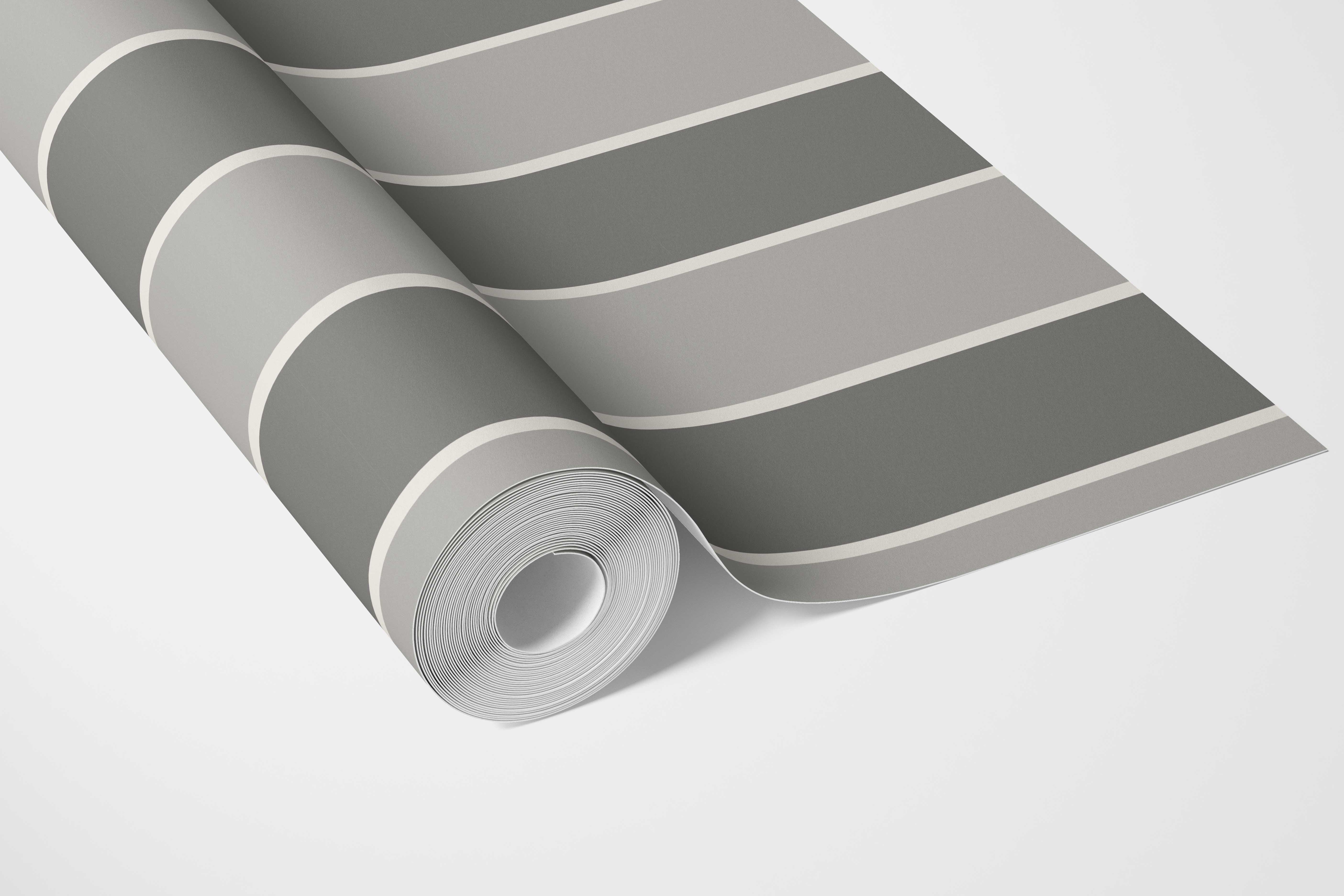Neutral Geometric Striped Nursery Wallpaper (Gray)