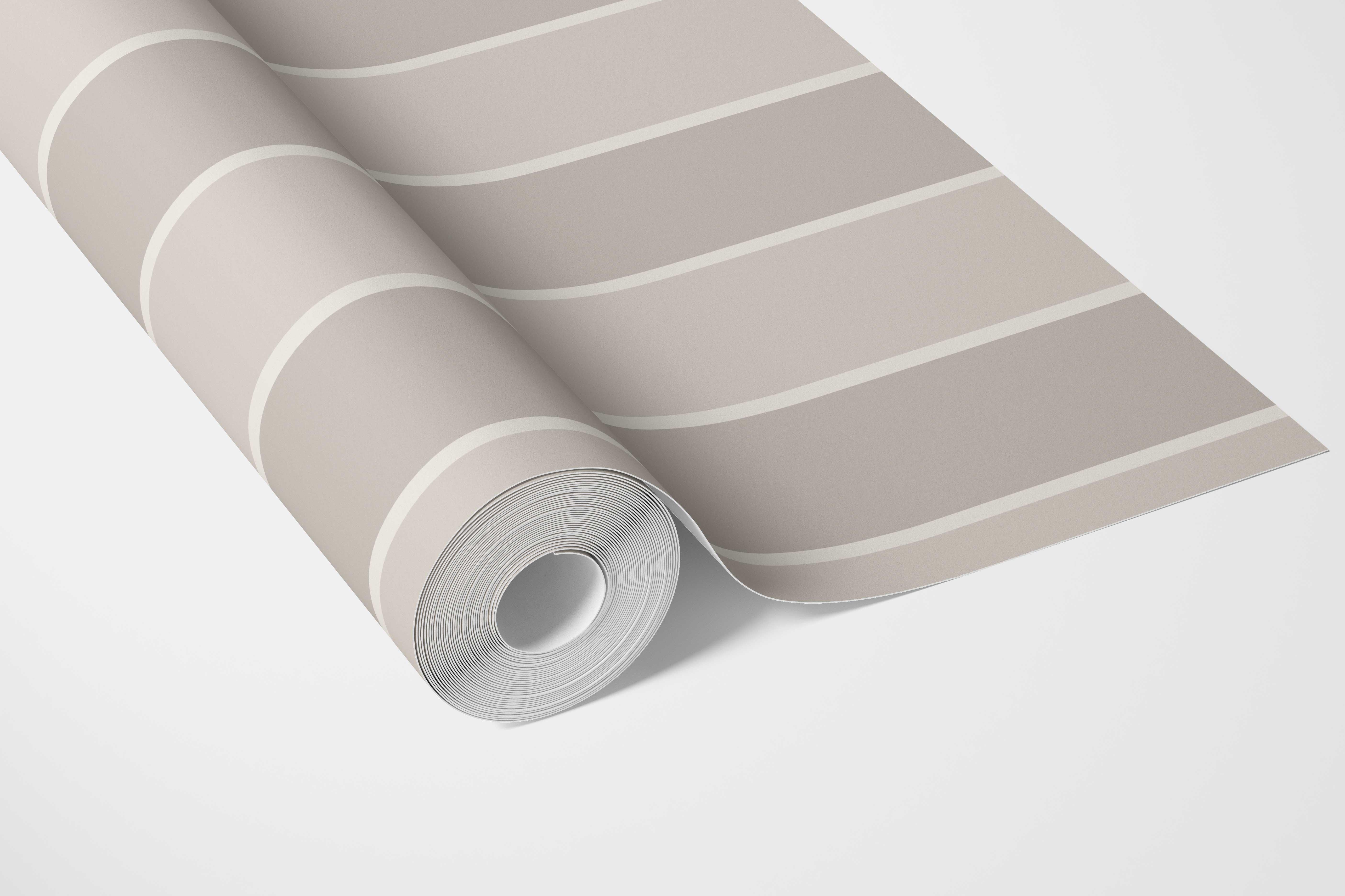 Neutral Geometric Striped Nursery Wallpaper Sample (Beige/ Greige/ Taupe)