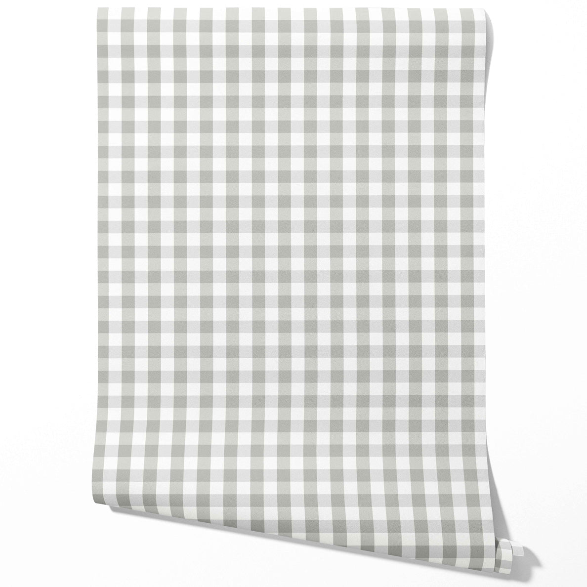 Geometric Gingham Traditional Wallpaper Sample (Gray)