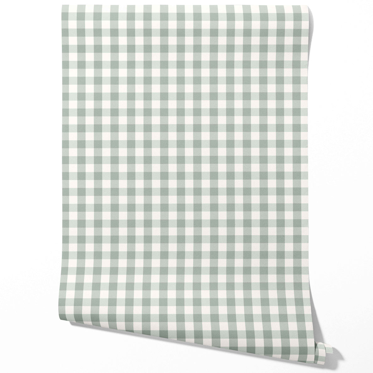 Geometric Gingham Traditional Wallpaper (Duck Egg Blue)