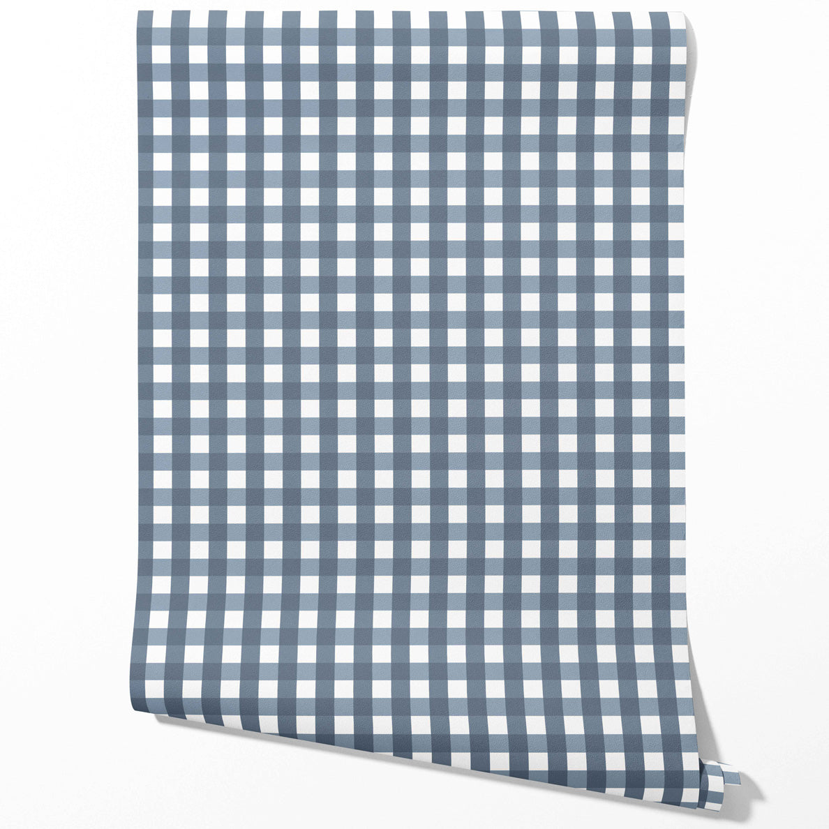 Geometric Gingham Traditional Wallpaper (Slate Blue)