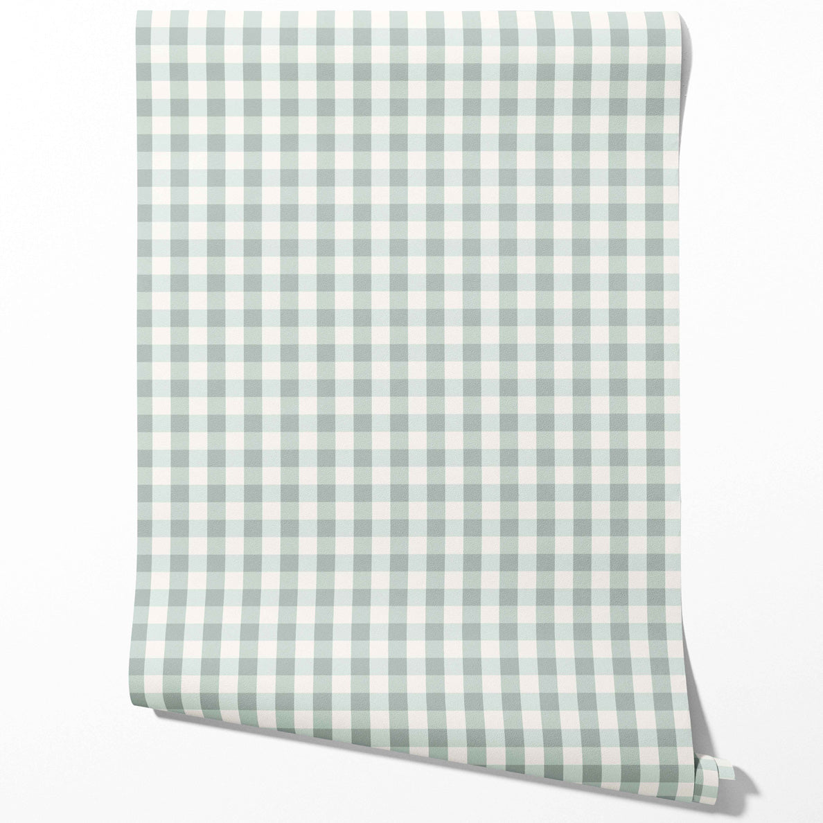 Geometric Gingham Traditional Wallpaper Sample (Powder Blue)
