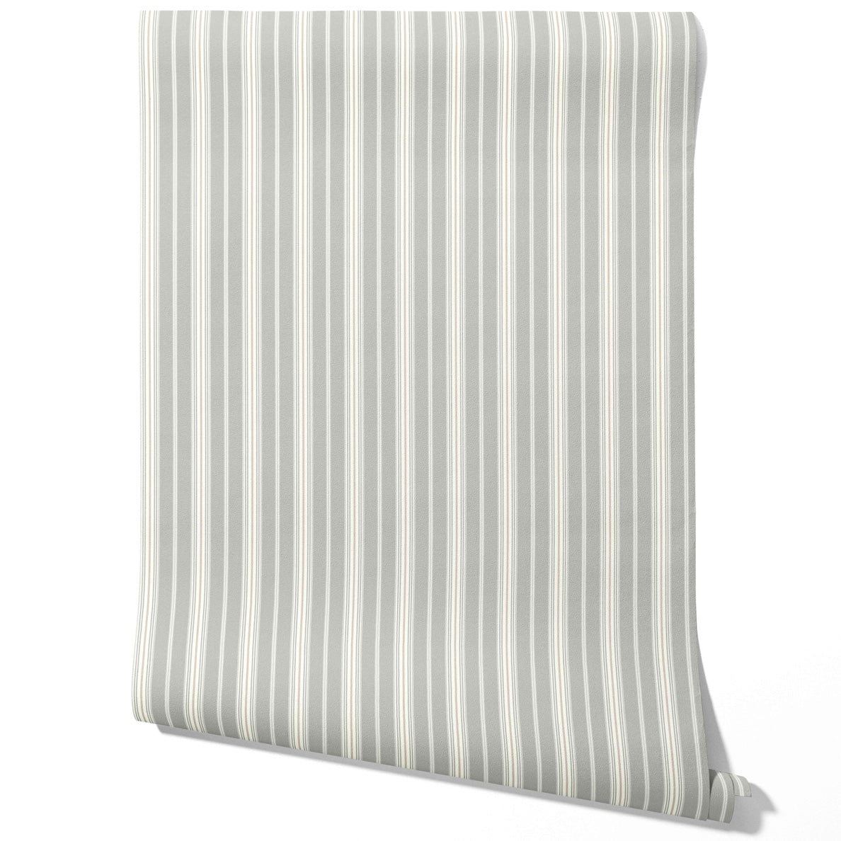Neutral Geometric Striped Traditional Wallpaper Sample (Gray)