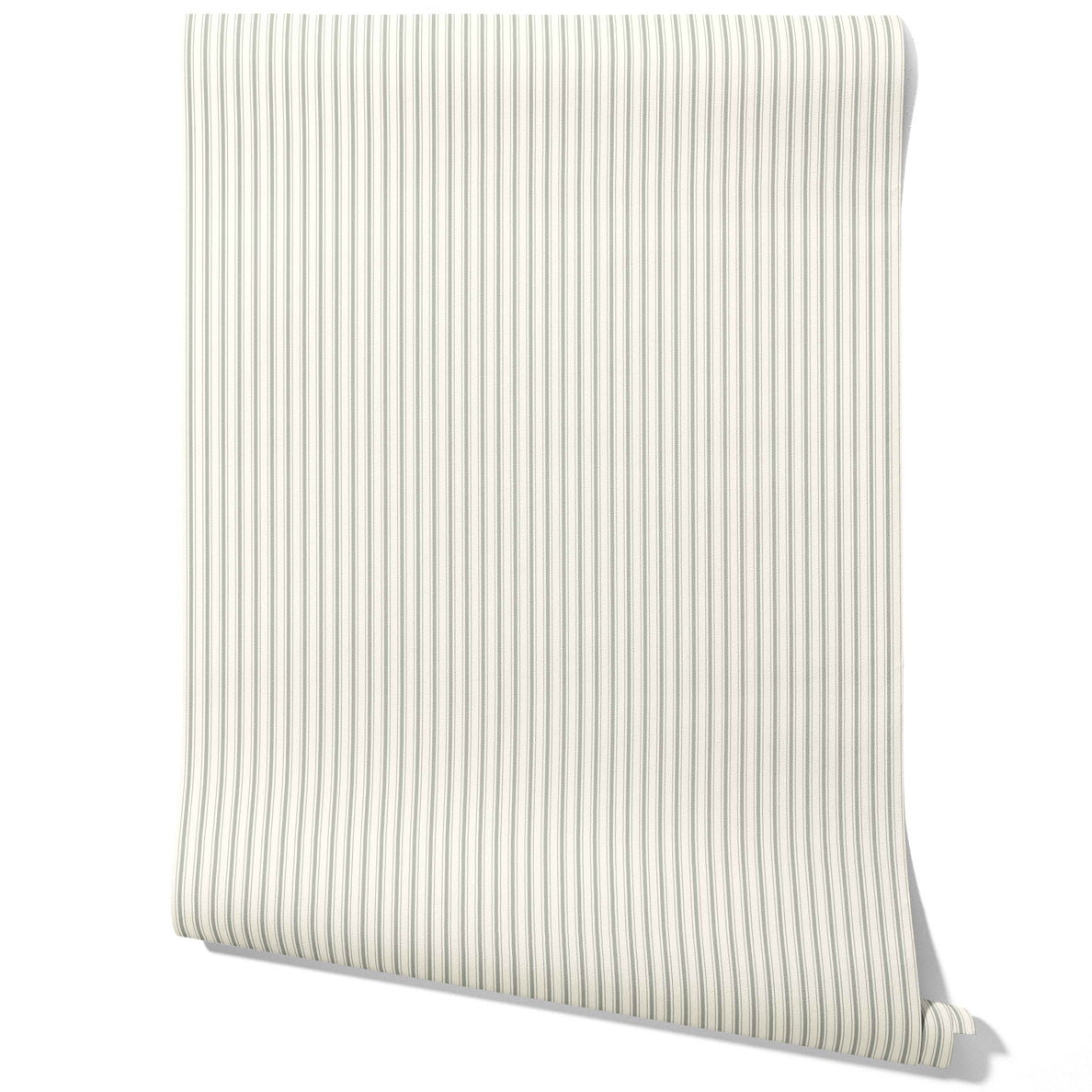 Neutral Geometric Striped Kitchen Wallpaper Sample (Sage Gray)