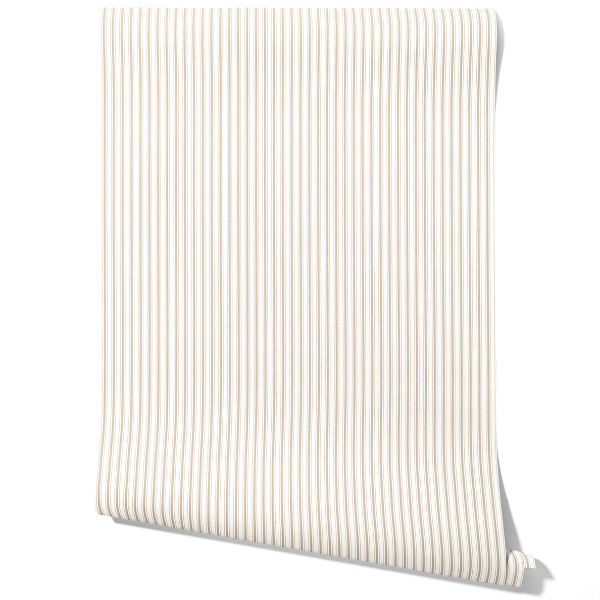 Neutral Geometric Striped Kitchen Wallpaper Sample (Beige/ Cool Taupe)
