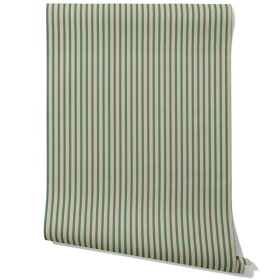 Geometric Striped Kitchen Wallpaper (Leaf Green)