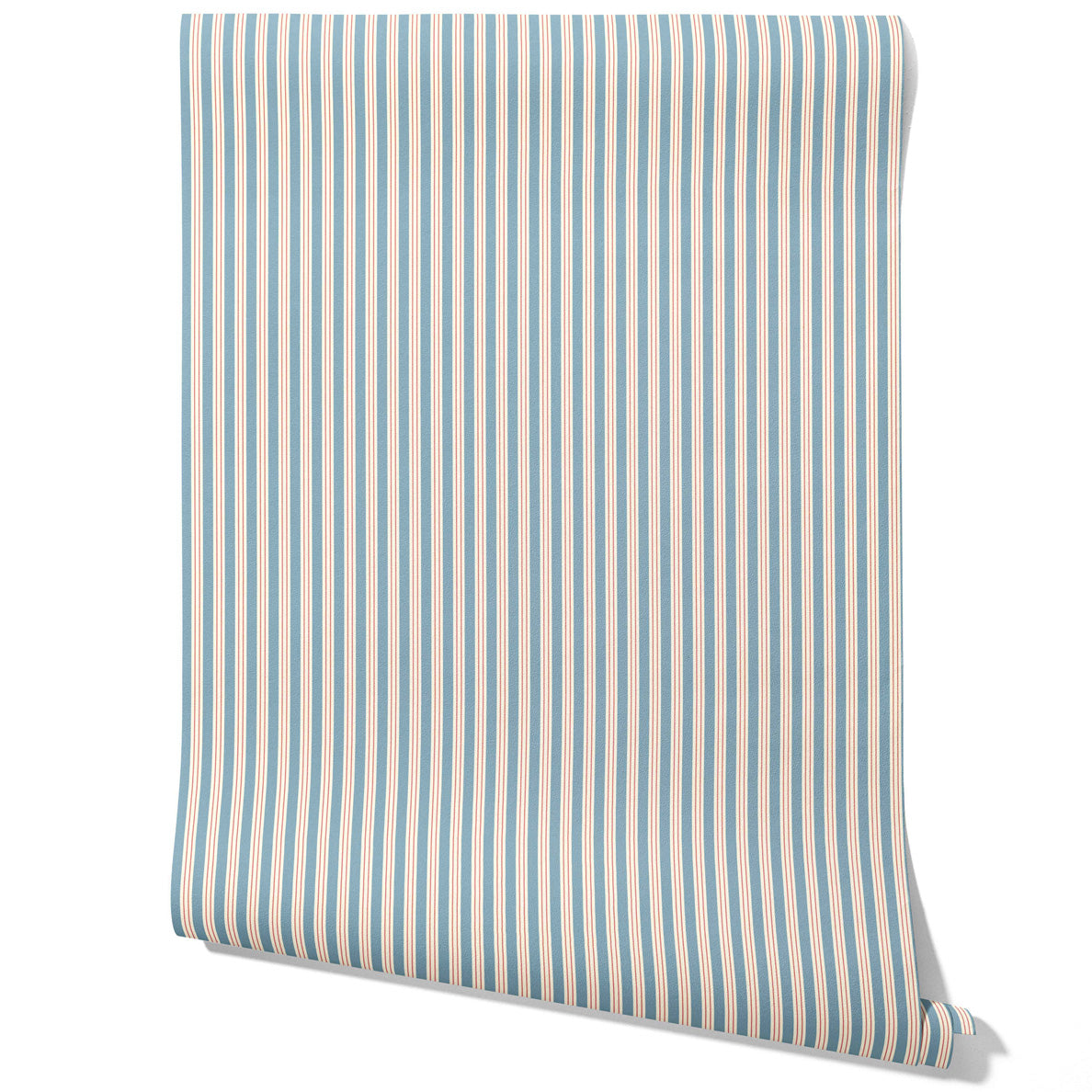 Geometric Striped Kitchen Wallpaper (Blue)