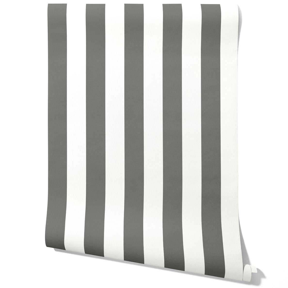 Neutral Geometric Striped Traditional Wallpaper Sample (Dark Gray/ White)