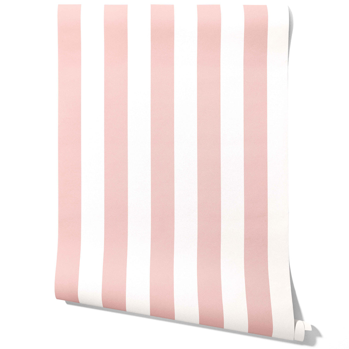 Geometric Striped Traditional Wallpaper (Blush Pink/ White)