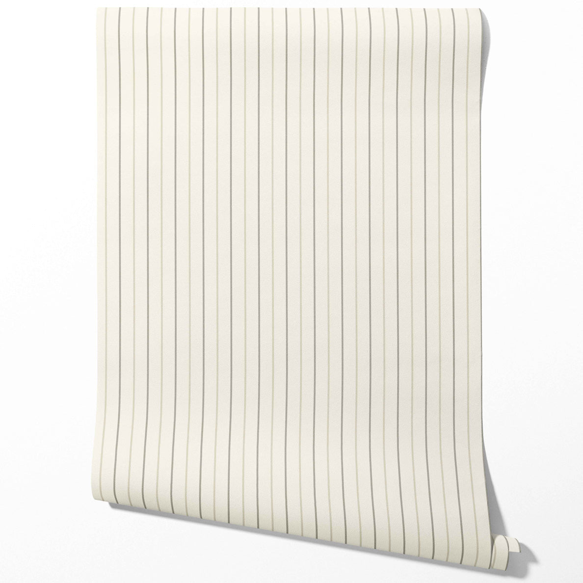 Neutral Geometric Striped Kitchen Wallpaper (Sage Gray/ Beige/ Cream)
