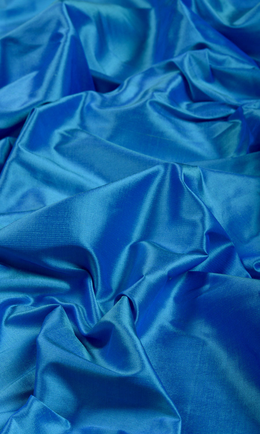 Shantung Silk Window Treatments Fabric By the Yard (Azure Blue)