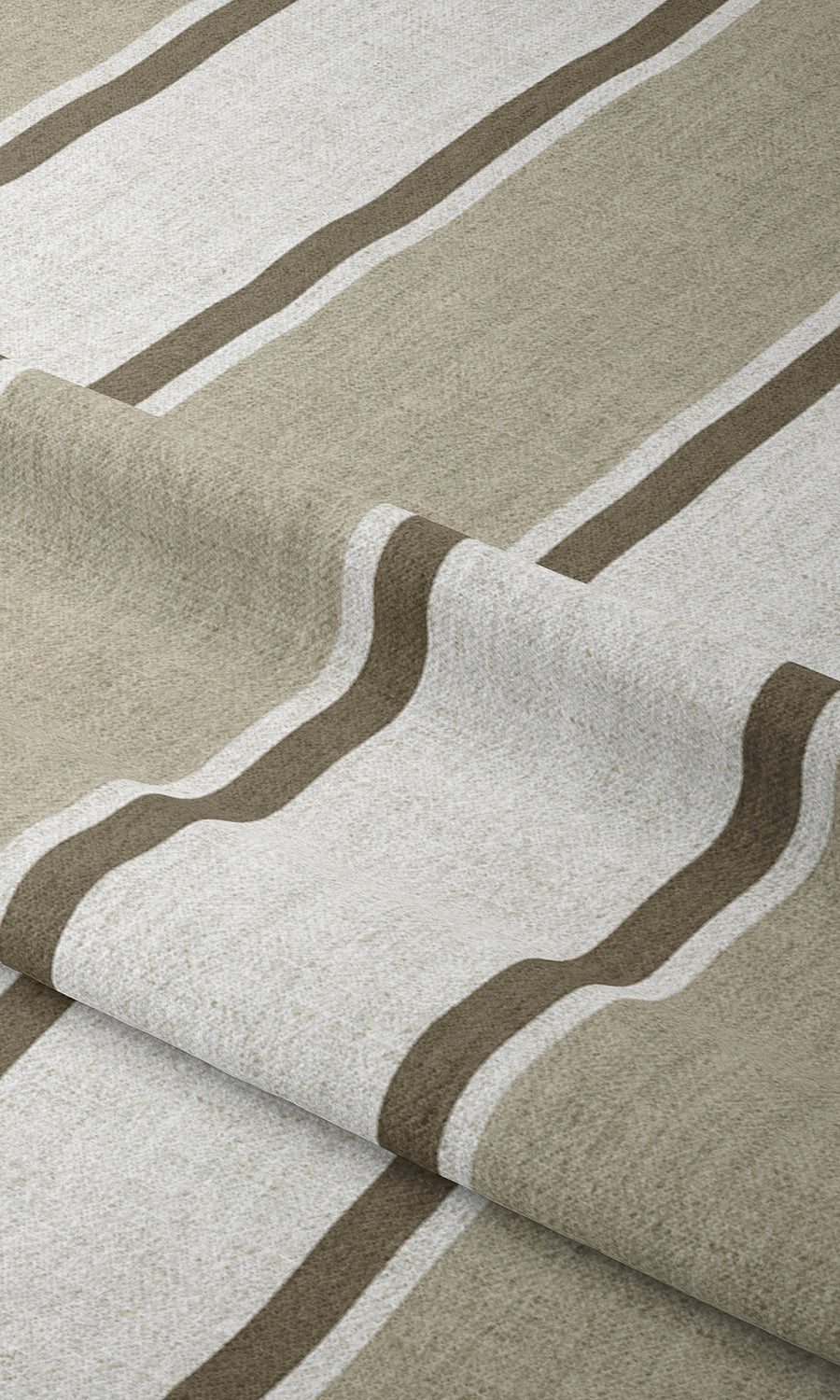 Modern Striped Window Treatments Fabric By the Yard (Beige/ White)