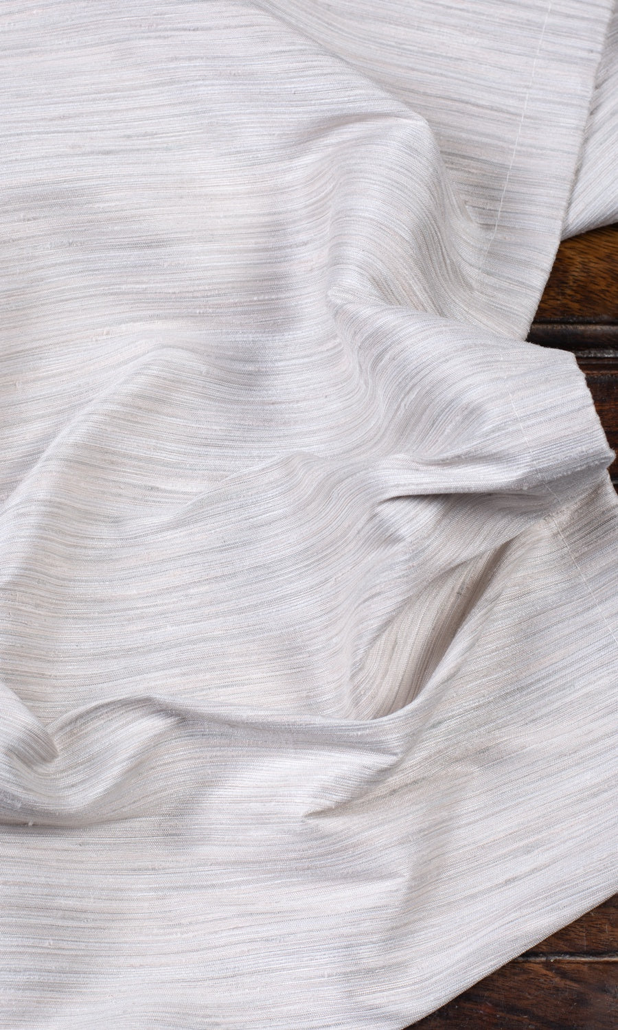 Faux Silk Window Treatments Fabric By the Yard (Pale Grey)