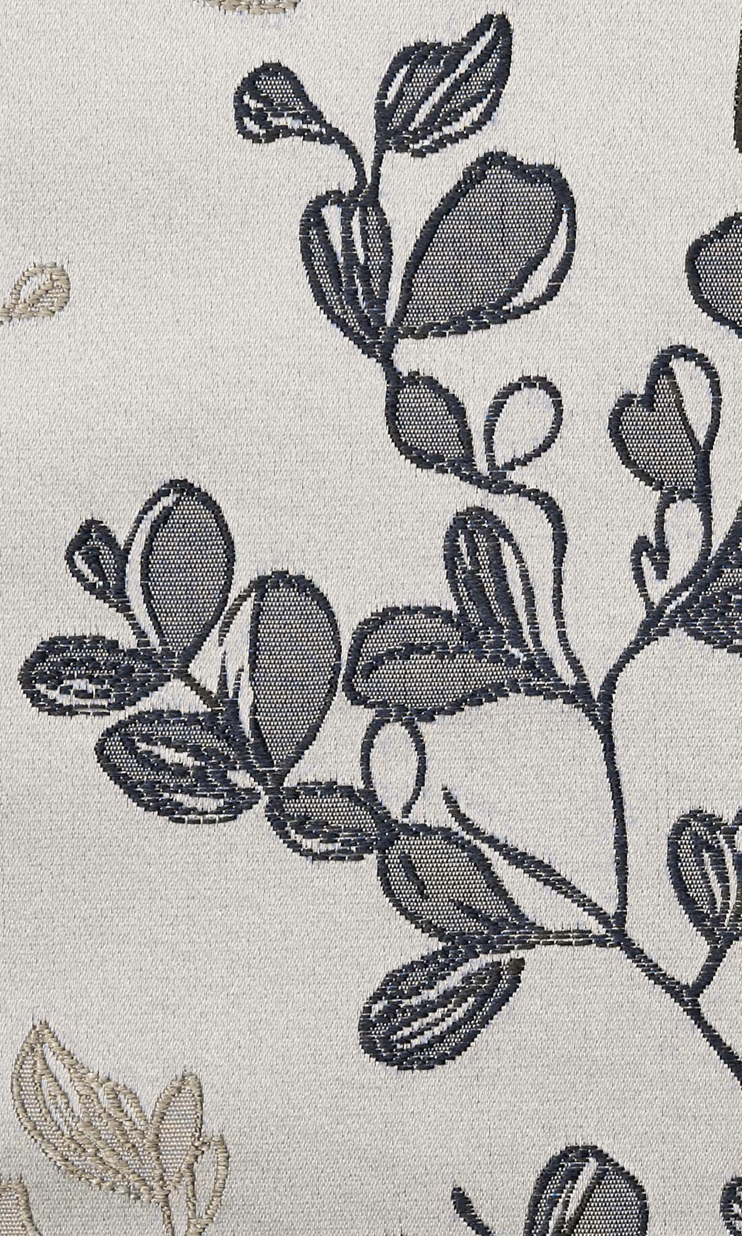 Floral Home Textile Fabric Material Sample (White/ Black/ Beige/ Gray)