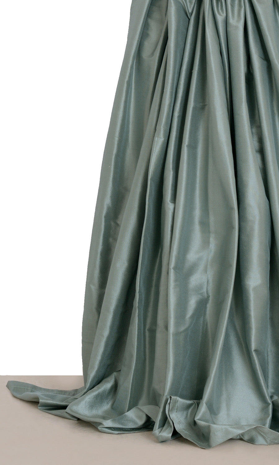 Shantung Silk Window Treatments Fabric Sample (Steel Blue/ Grey)