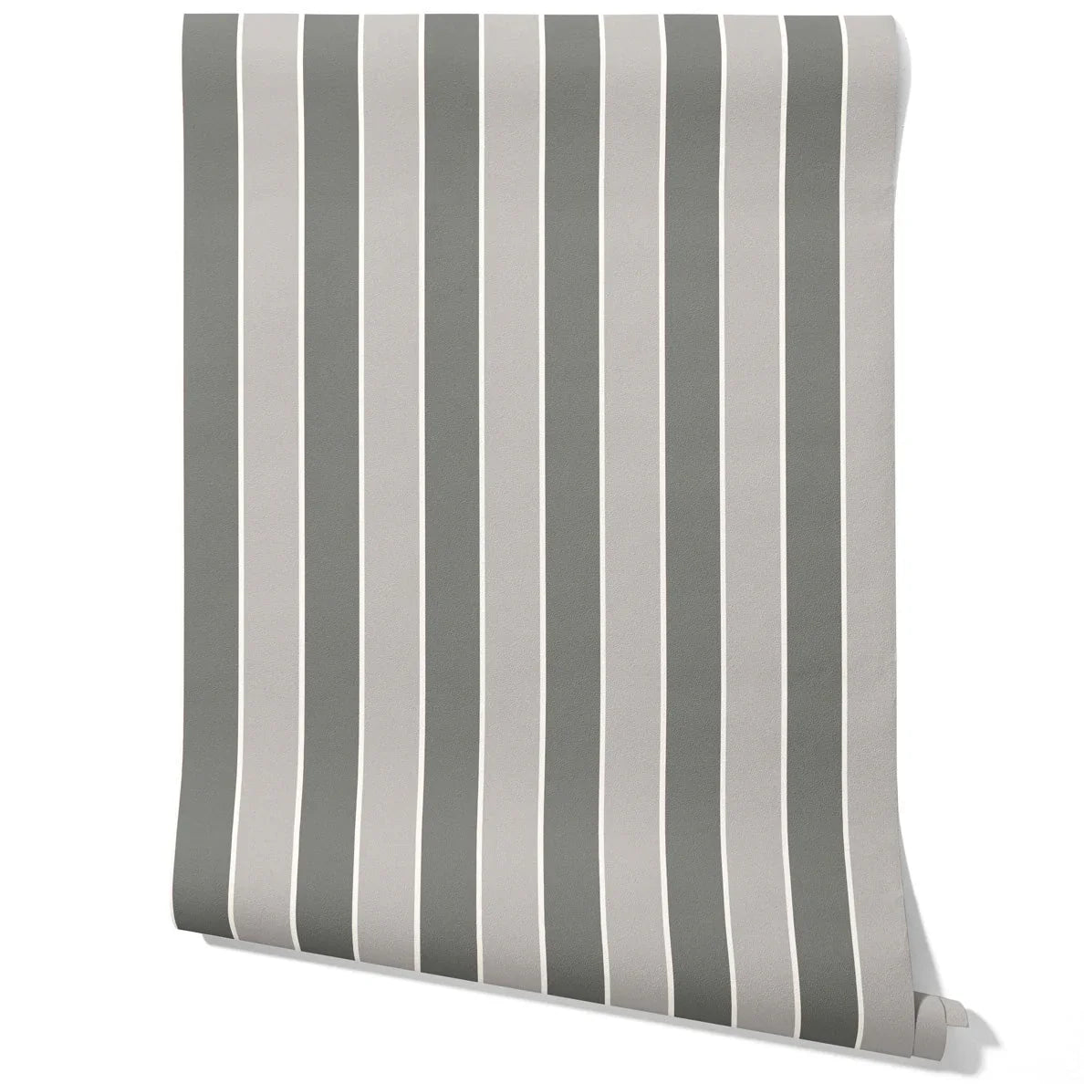 Neutral Geometric Striped Traditional Wallpaper Sample (Grey)