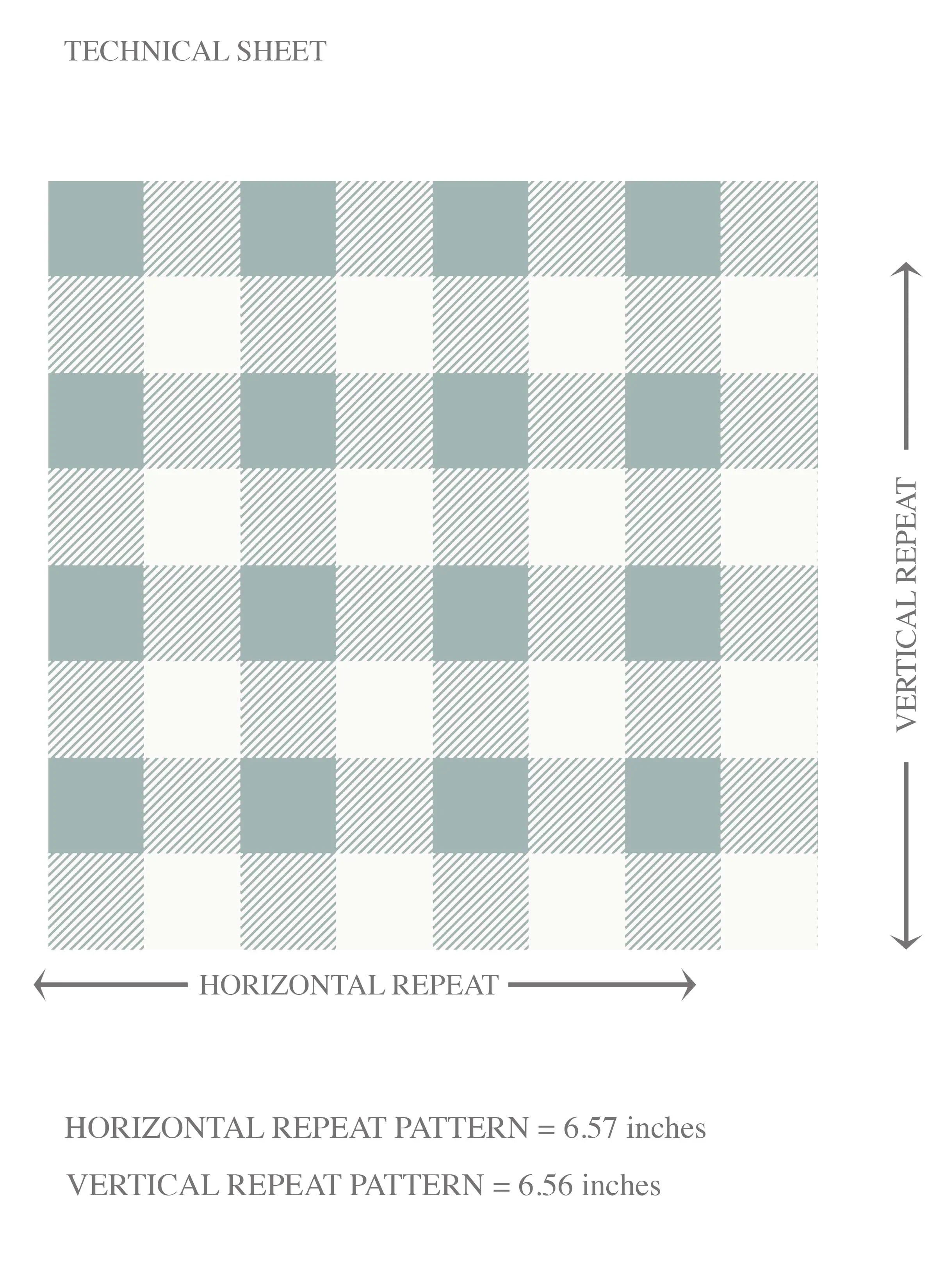Gingham Checkered Kids Room Wallpaper (Pastel Blue)