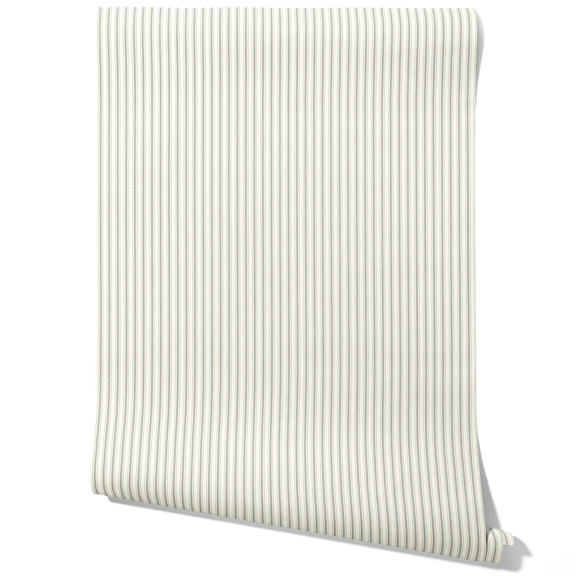 Neutral Geometric Striped Kitchen Wallpaper Sample (Sage Grey)