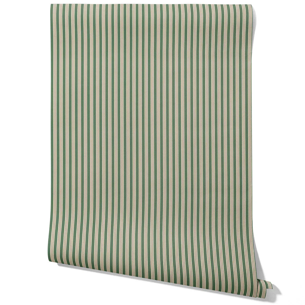 Geometric Striped Kitchen Wallpaper Sample (Leaf Green)