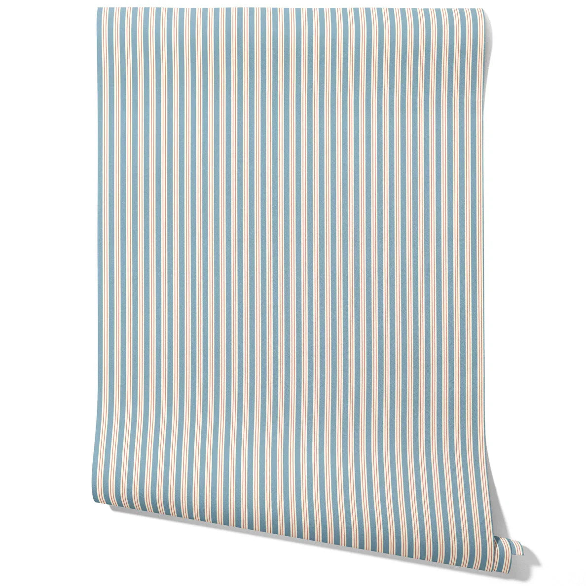 Geometric Striped Kitchen Wallpaper (Blue)