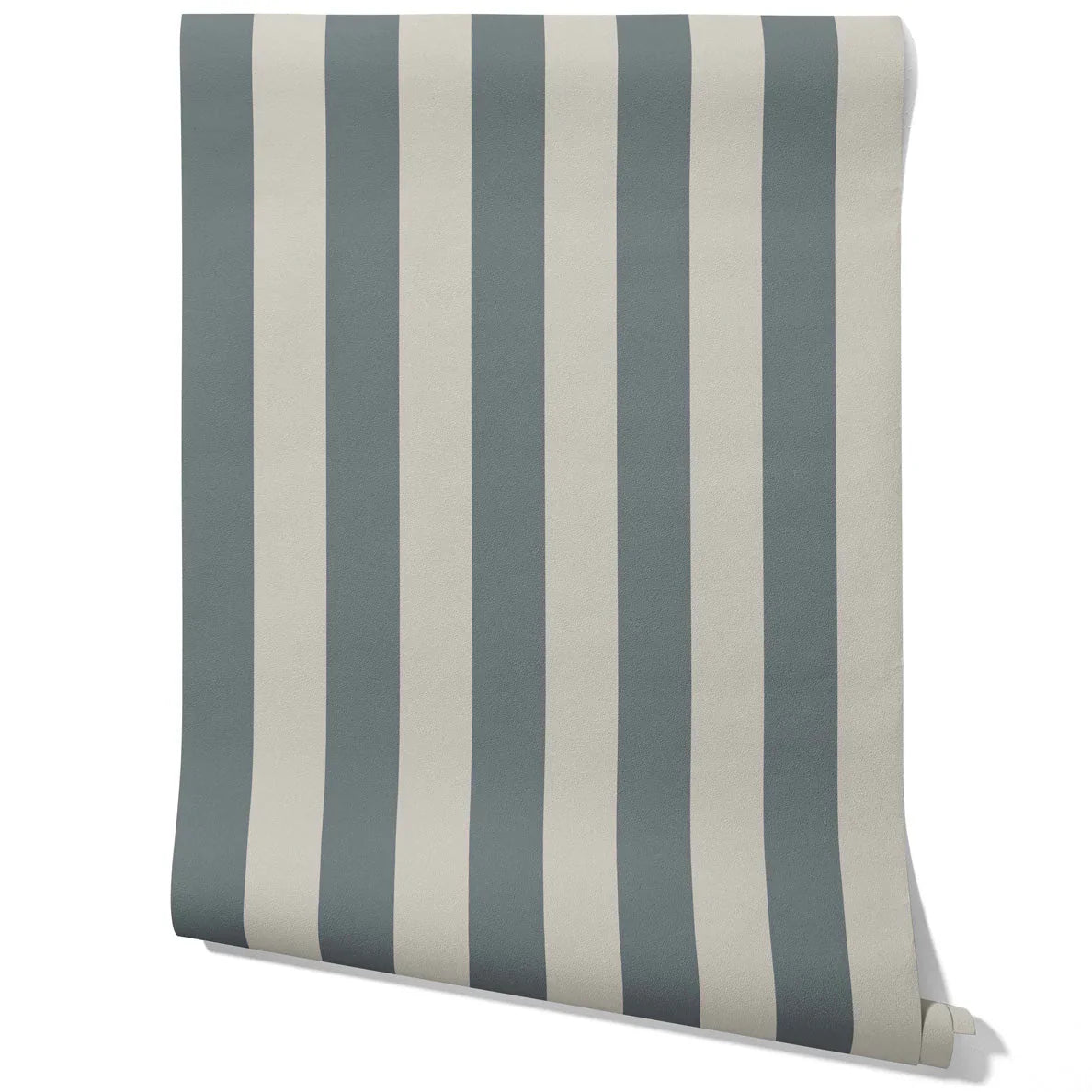 Neutral Geometric Striped Traditional Wallpaper Sample (Slate Blue/ Grey)