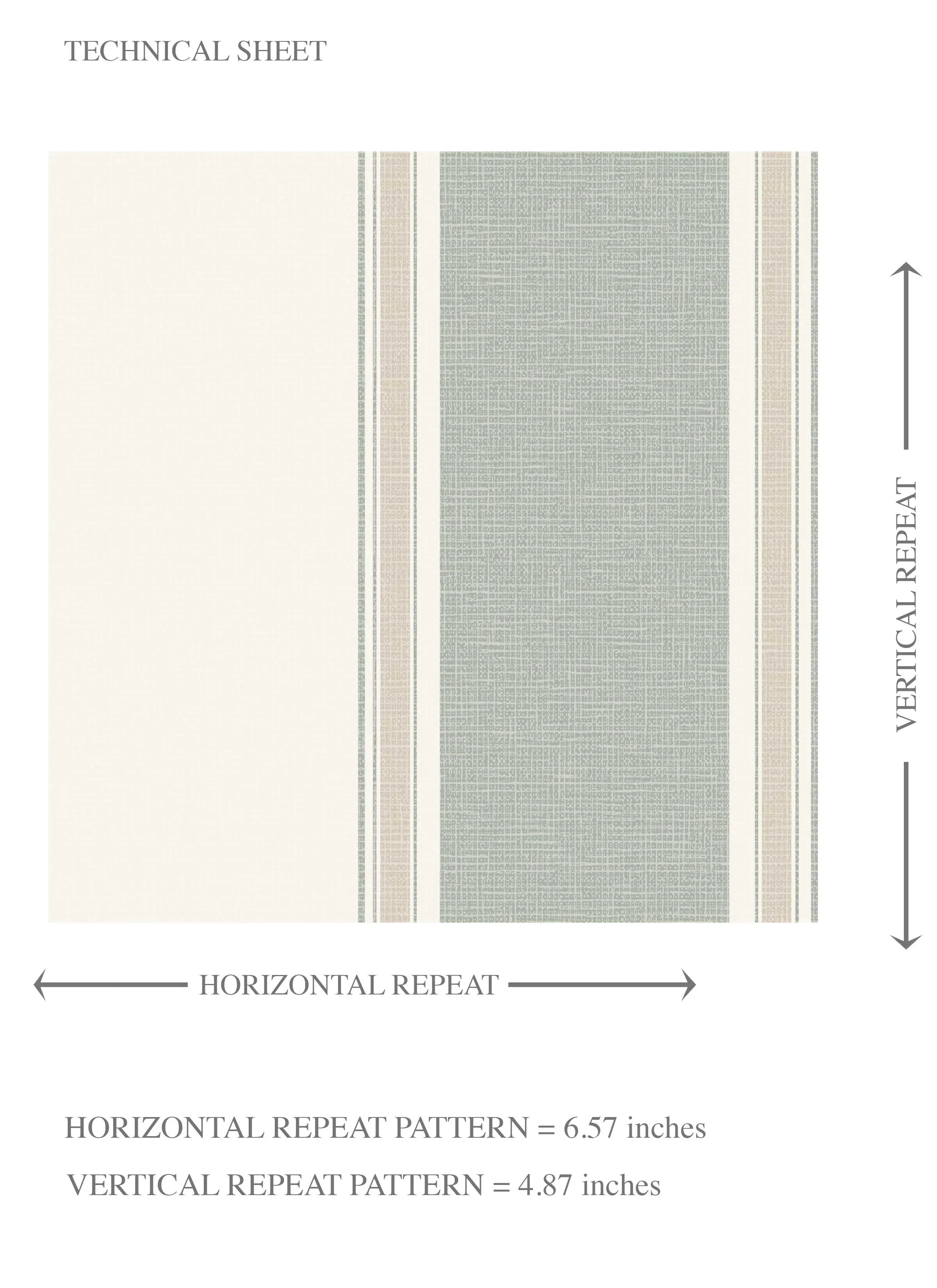 Geometric Striped Kids Room Wallpaper (Sage Green)
