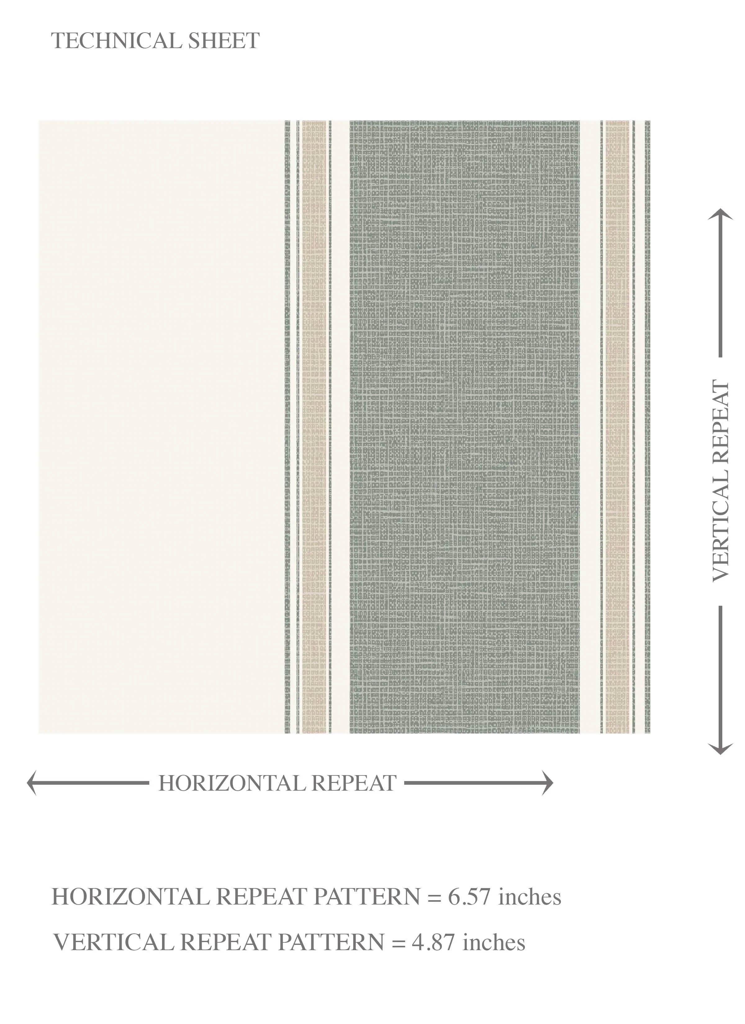 Geometric Striped Kids Room Wallpaper Sample (Grey-Green)