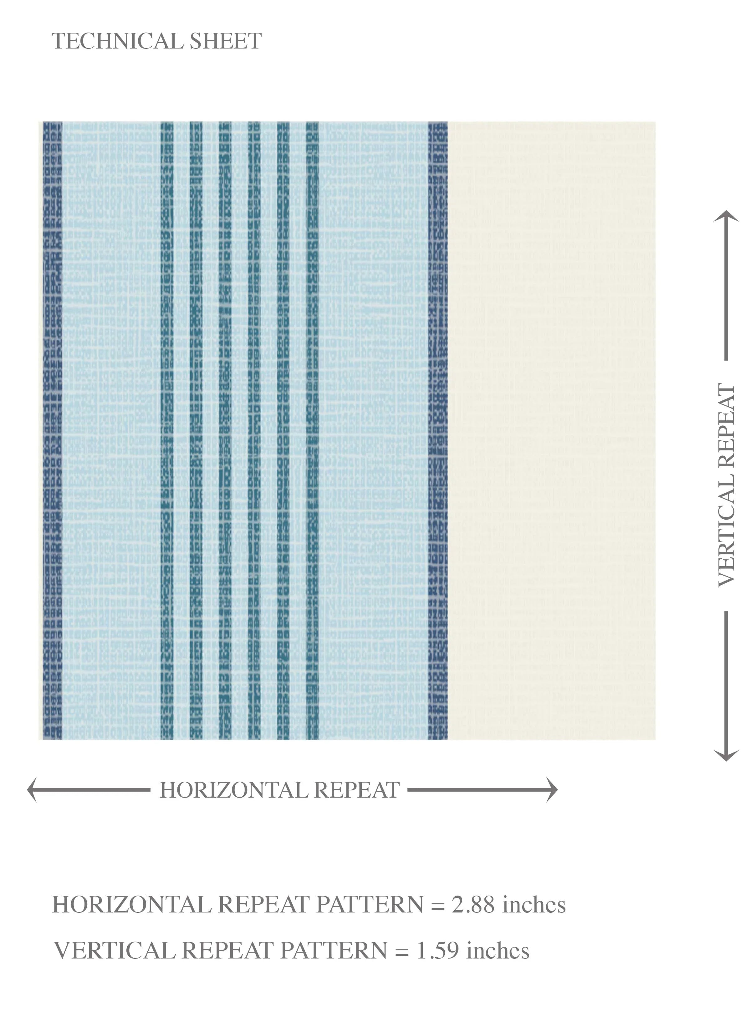 Geometric Striped Kids Room Wallpaper Sample (Blue/ Cream)