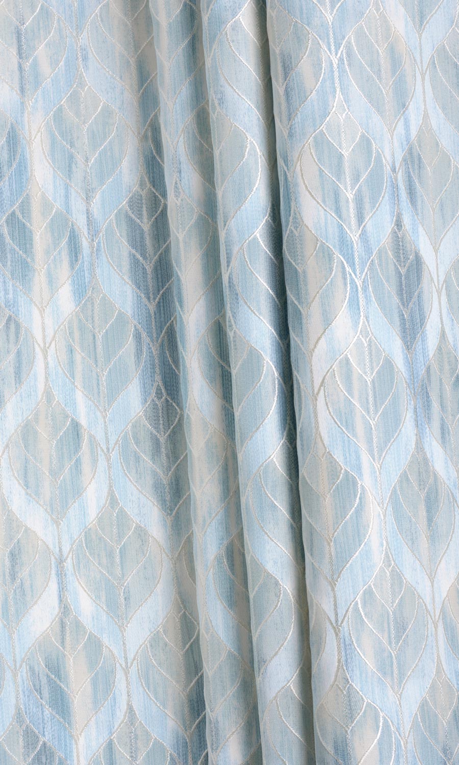 Petal Patterned Home Décor Fabric By the Yard (Blue)