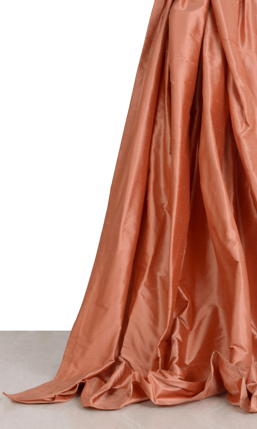 Shantung Silk Window Treatments Fabric Sample (Orange)