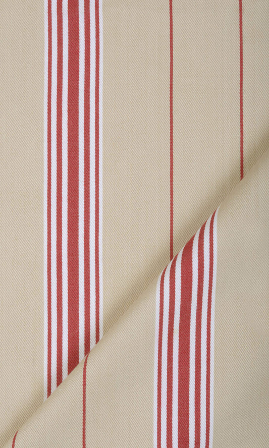Cotton Home Décor Fabric By the Yard (Brown/ Beige/ Red)
