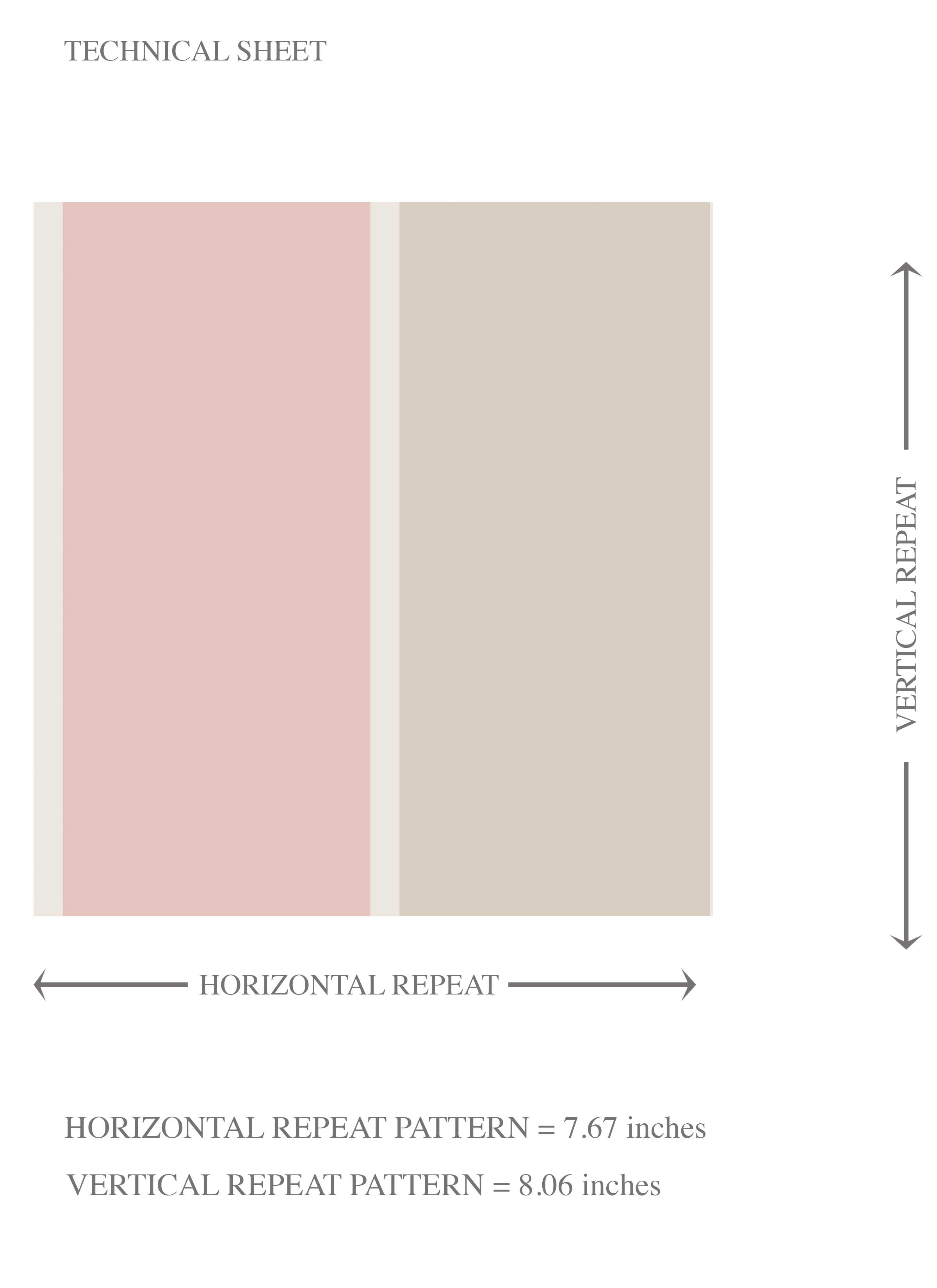 Geometric Striped Kids Room Wallpaper Sample (Soft Pink/ Taupe)