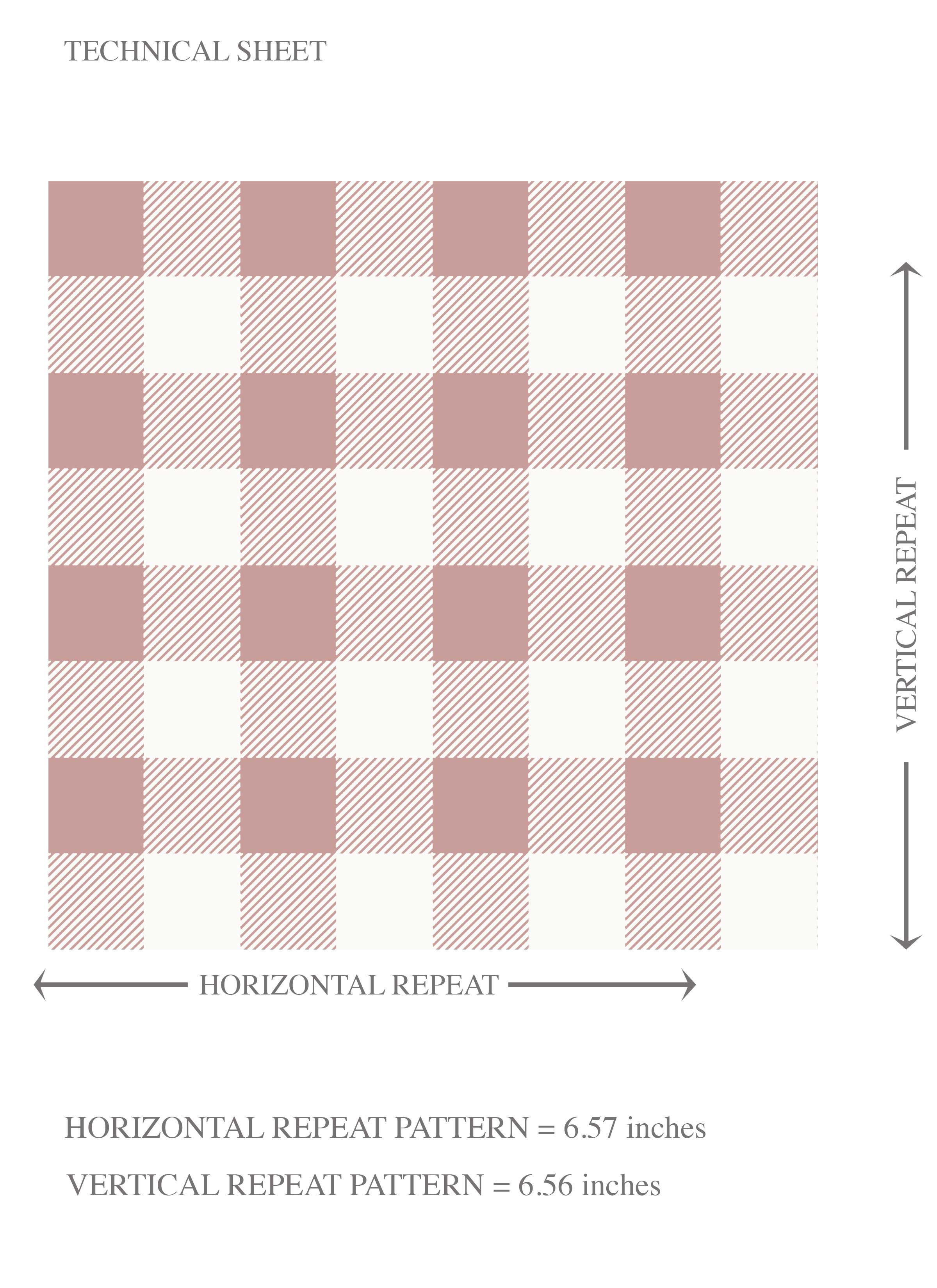 Gingham Checkered Kids Room Wallpaper (Pink)