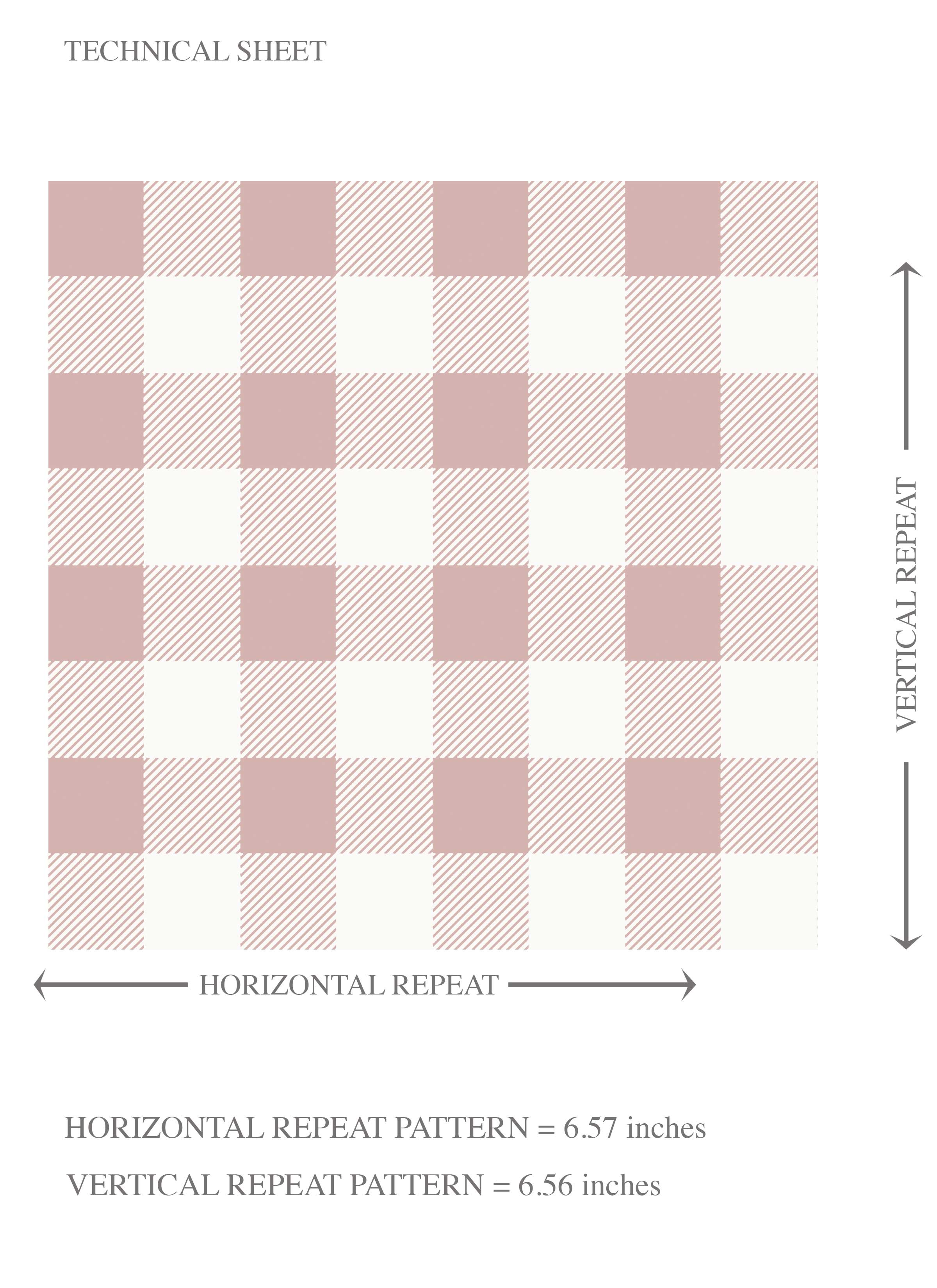 Gingham Checkered Kids Room Wallpaper (Pink)
